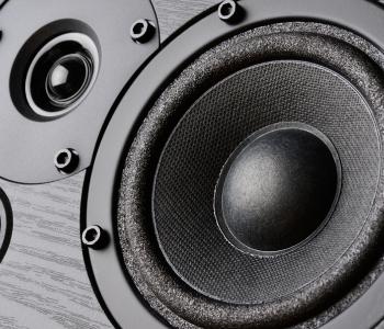 image of a close up of speakers