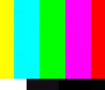 image of the video calibration color lines from a tv