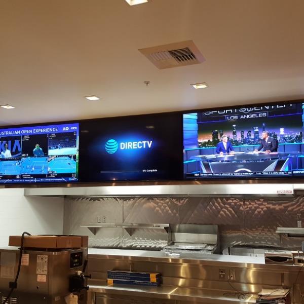 Restaurant with custom mounted TVs